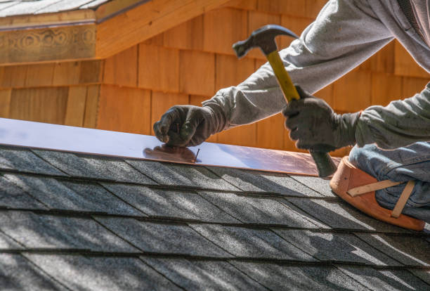 Professional Roofer Installing Shingles